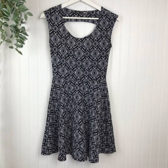 Rebel Sugar Fit & Flare Dress, Aztec, Cut Out Back - Picture 2 of 8